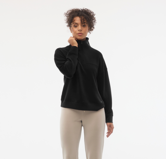 Fig Ivy 1/4 Zip Black