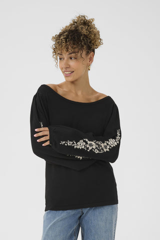 Cream Villea Top Black