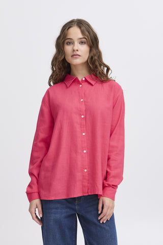 Ichi Linno Shirt Geranium