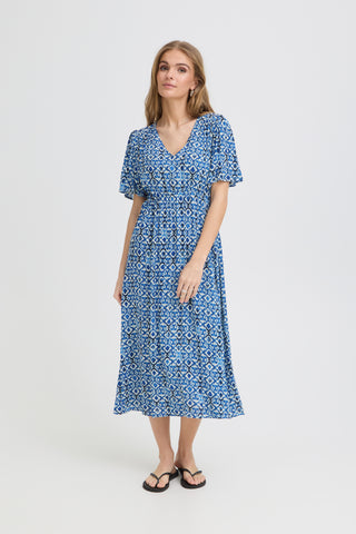 Ichi Marrakech Long Dress Sodalite