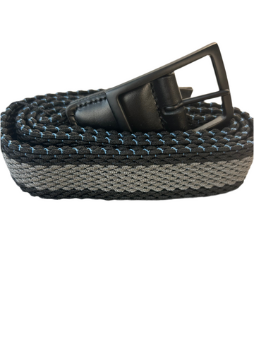 Birds Golf Braided Belt Blk/Char