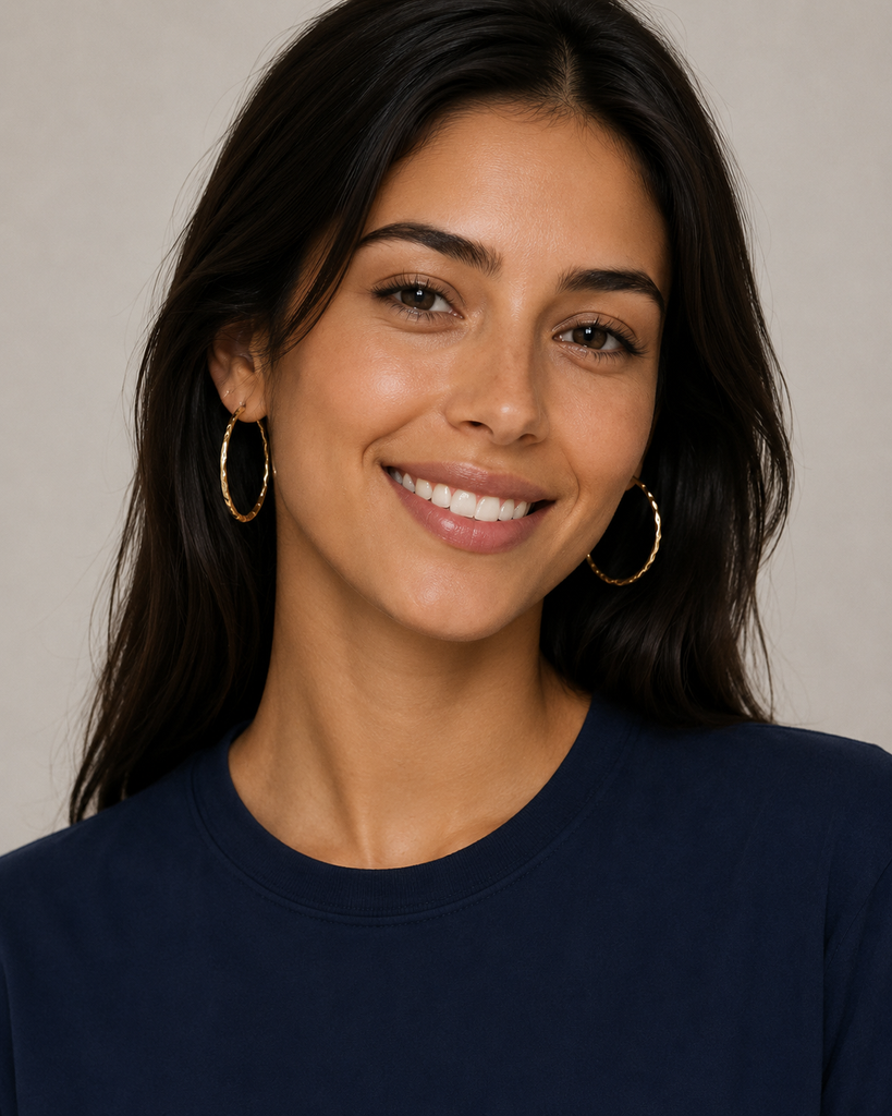 Pilgrim Light Large Hoops Gold