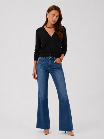 St Tropez Slim Cardigan Black