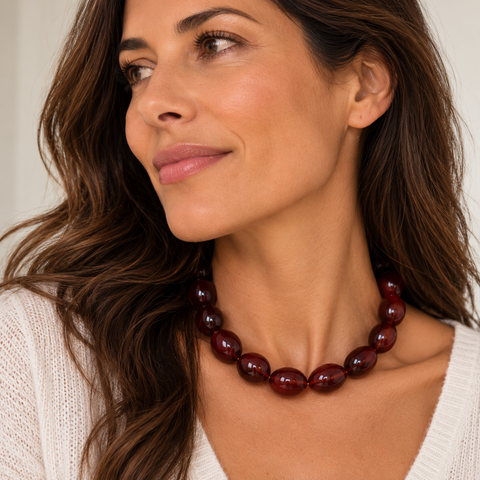 Pillgrim Still Necklace Gold/Brown