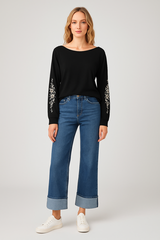 Cream Villea Top Black