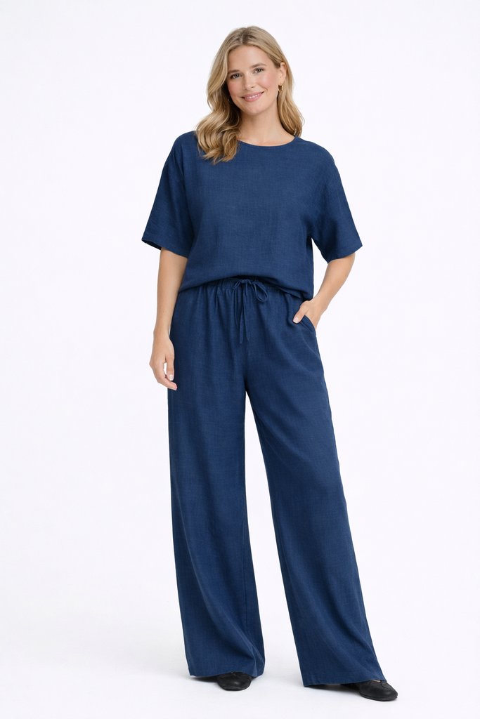 Ichi Katico Pant True Navy