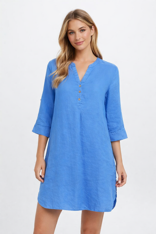 Cream Bellis Dress Palace Blue