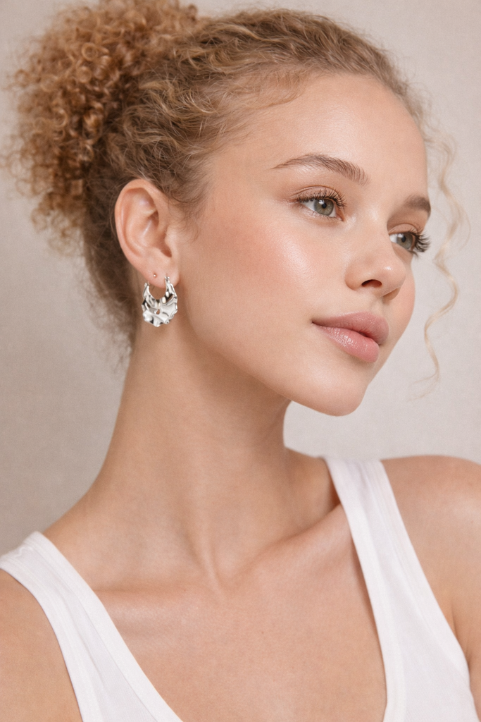 Pilgrim Flow Hoops Silver