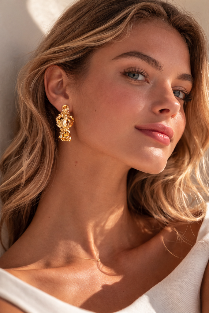 Pilgrim Flow Large Hoop Gold