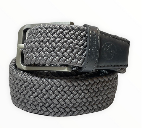 Birds Golf Braided Belt Silver
