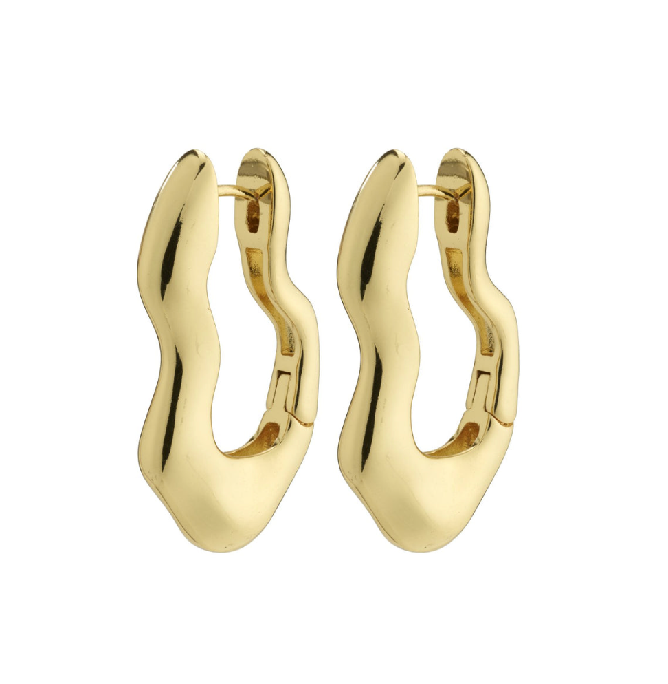 Pilgrim Wave Wavy Earring Gold