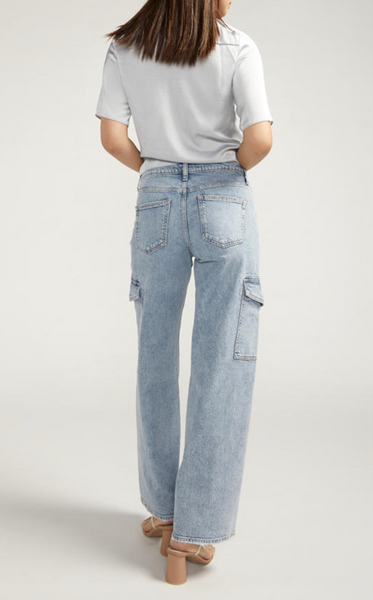 Silver Suki Cargo Wide Leg ACS239