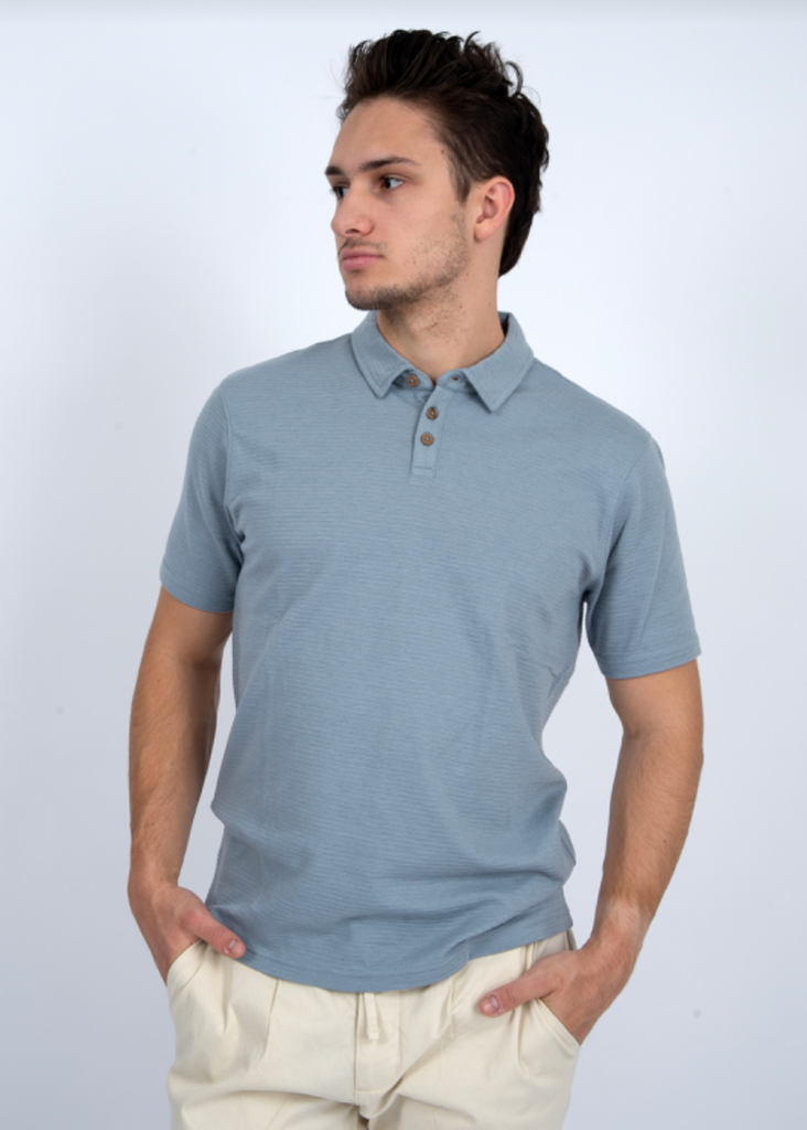 Hedge Ottoman SS Polo Lt Blue