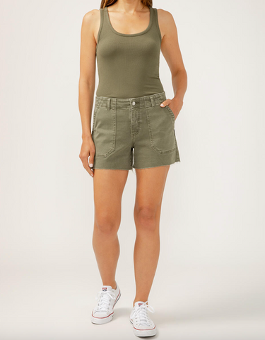 Silver Utility Short Fatigue Green