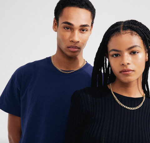 Pilgrim Charm Curb Necklace Gold