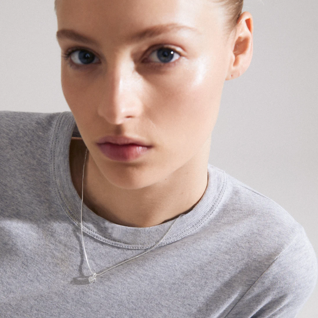 Pilgrim Heart Necklace Silver