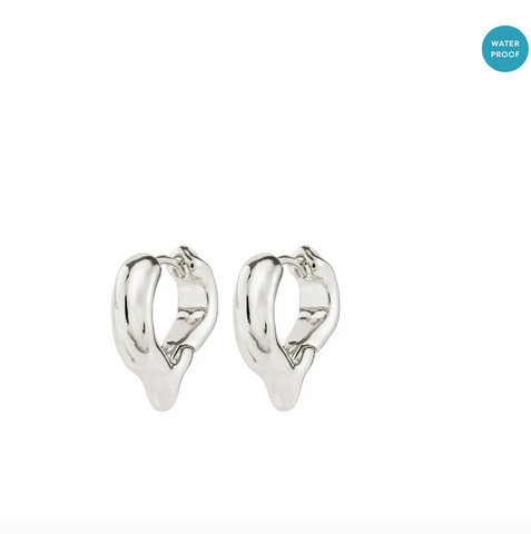 Pilgrim Iris Earrings Silver