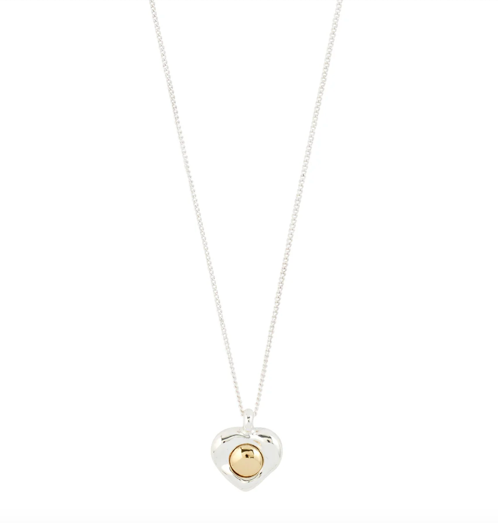 Pilgrim Nova Heart Necklace Silver