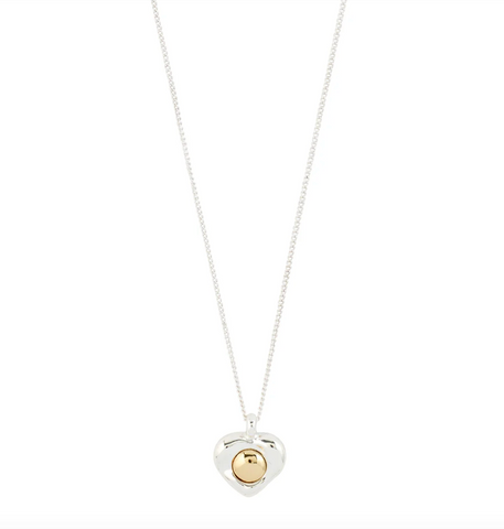 Pilgrim Nova Heart Necklace Silver