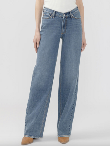 Silver Vfront Wide Leg Rooted