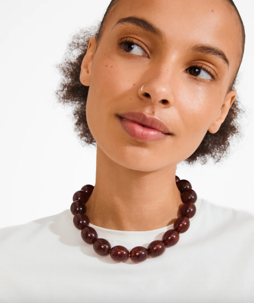 Pillgrim Still Necklace Gold/Brown