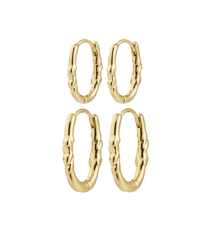 Pilgrim Sense 2in1 Earrings Gold