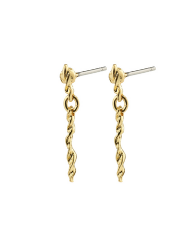 Pilgrim Storm Drop Earring Gold