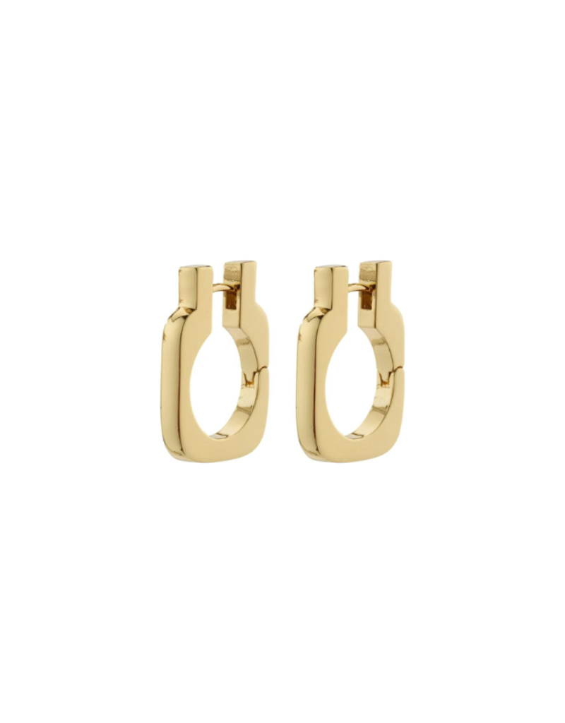 Pilgrim Live Square Hoop Gold