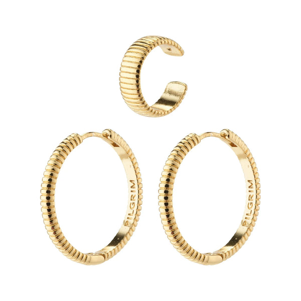 Pilgrim Xena Hoop & Cuff Earring Gold