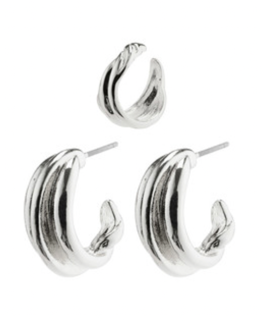 Pilgrim Amanda Earring Set Silver