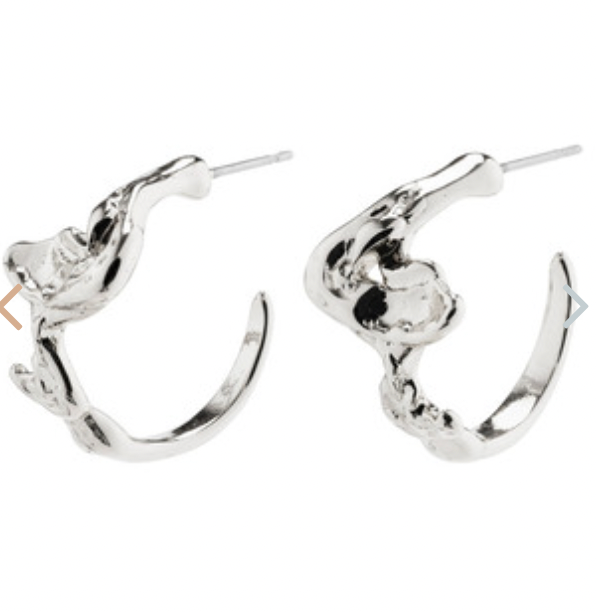 Pilgrim Tess Hoop Earrings Silver