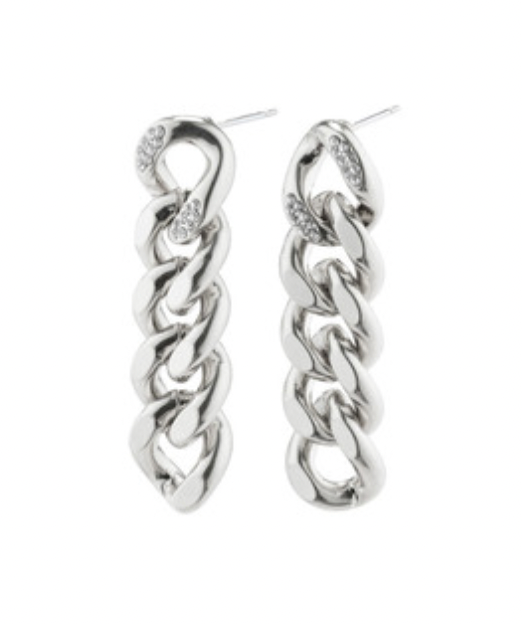 Pilgrim Cecilia Chain Earrings Silver