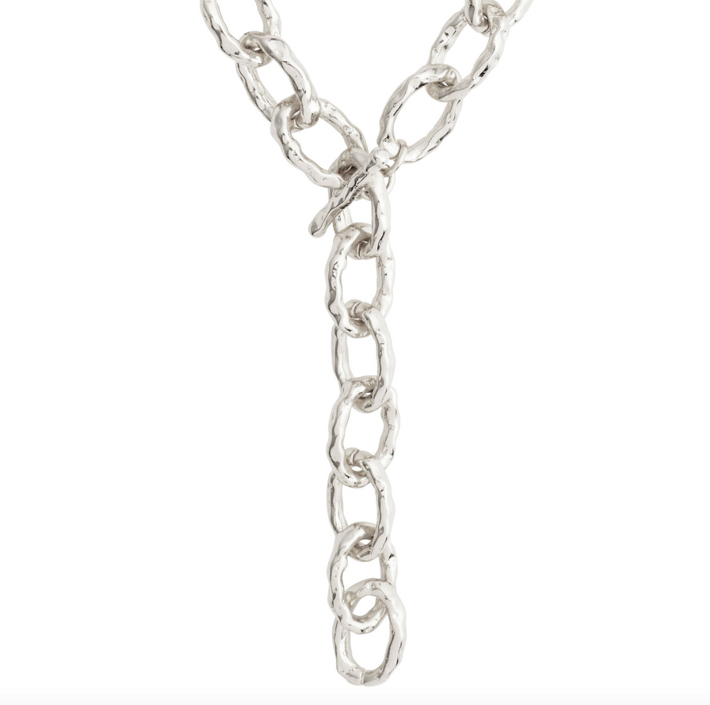 Pilgrim Reflect Textured Necklace Silver